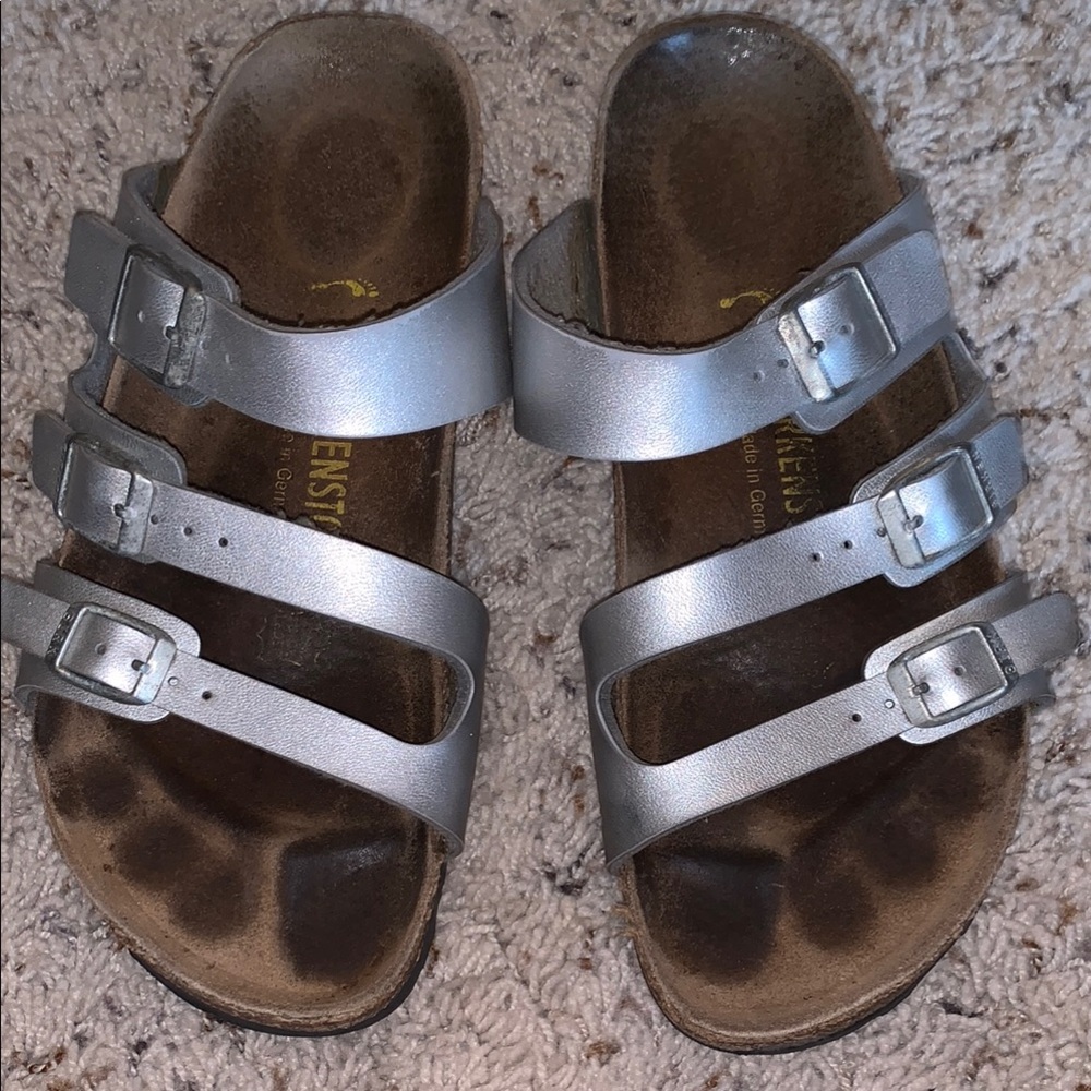 Birkenstock Silver Strappy Sandals - Picture 5 of 5